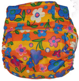 Happy Heinys One Size Flowers  print pocket nappy, includes 2 inserts
