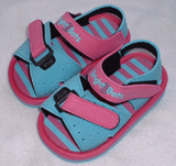 Bright Bots Sandals Turquoise & Pink