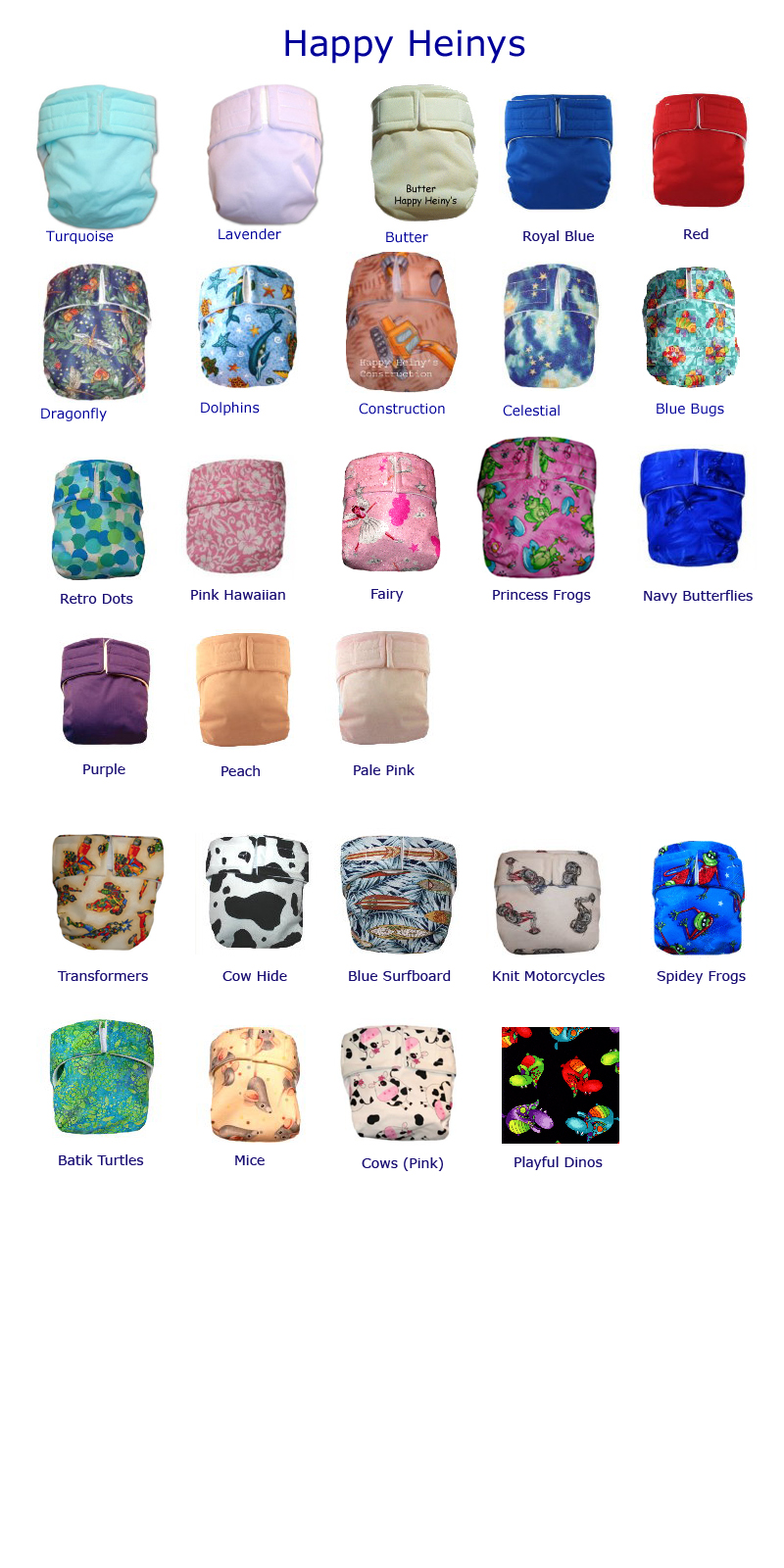 Happy Heiny's Colours