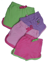 Bright Bots Girls Jersey Shorts with Contrast Trim 3-6 months