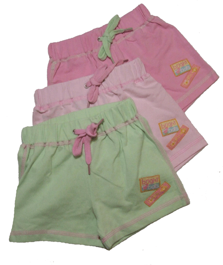 Bright Bots Pastel Girls Jersey Shorts 12-18 months