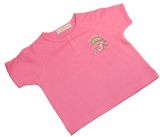 Bright Bots Short Sleeve Button Fronted TShirt 3-6 months Pink