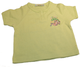 Bright Bots Short Sleeve Button Fronted TShirt 3-6 months Pale Green