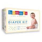 Newborn Bummis Small Organic Prefold Starter Kit