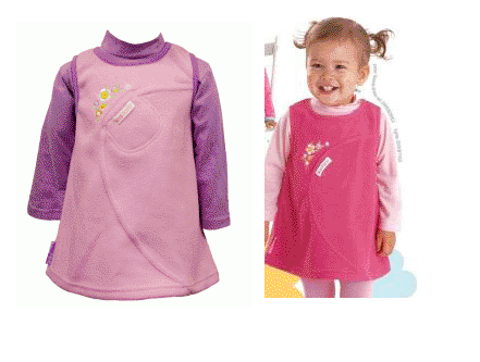 Bright Bots Fleece Pinafore Dress with Long Sleeved Top 