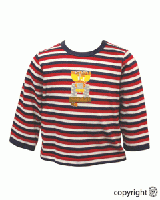 Bright Bots Stripey 'Moving Dirt' Stripey Long Sleeved Top 3-6 months