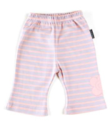 Cut 4 Cloth Stripey Bootcut Trousers with Flower Applique