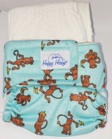 Happy Heinys Mini Pocket monkey print, includes 2 inserts