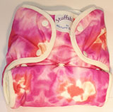 Nature Babies Stuffables - shell only, small, pink tie dye