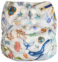 Mother-ease Duo Ocean Life Cover One Size Adjustable