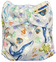 Mother-ease Wizard Uno Nappy One Size StayDry Ocean Life