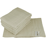 MuslinZ Organic Cotton prefolds Size 3 Large, 6 pack, unbleached