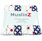 Muslinz Tile pack 6 tile-print 70cm muslin squares
