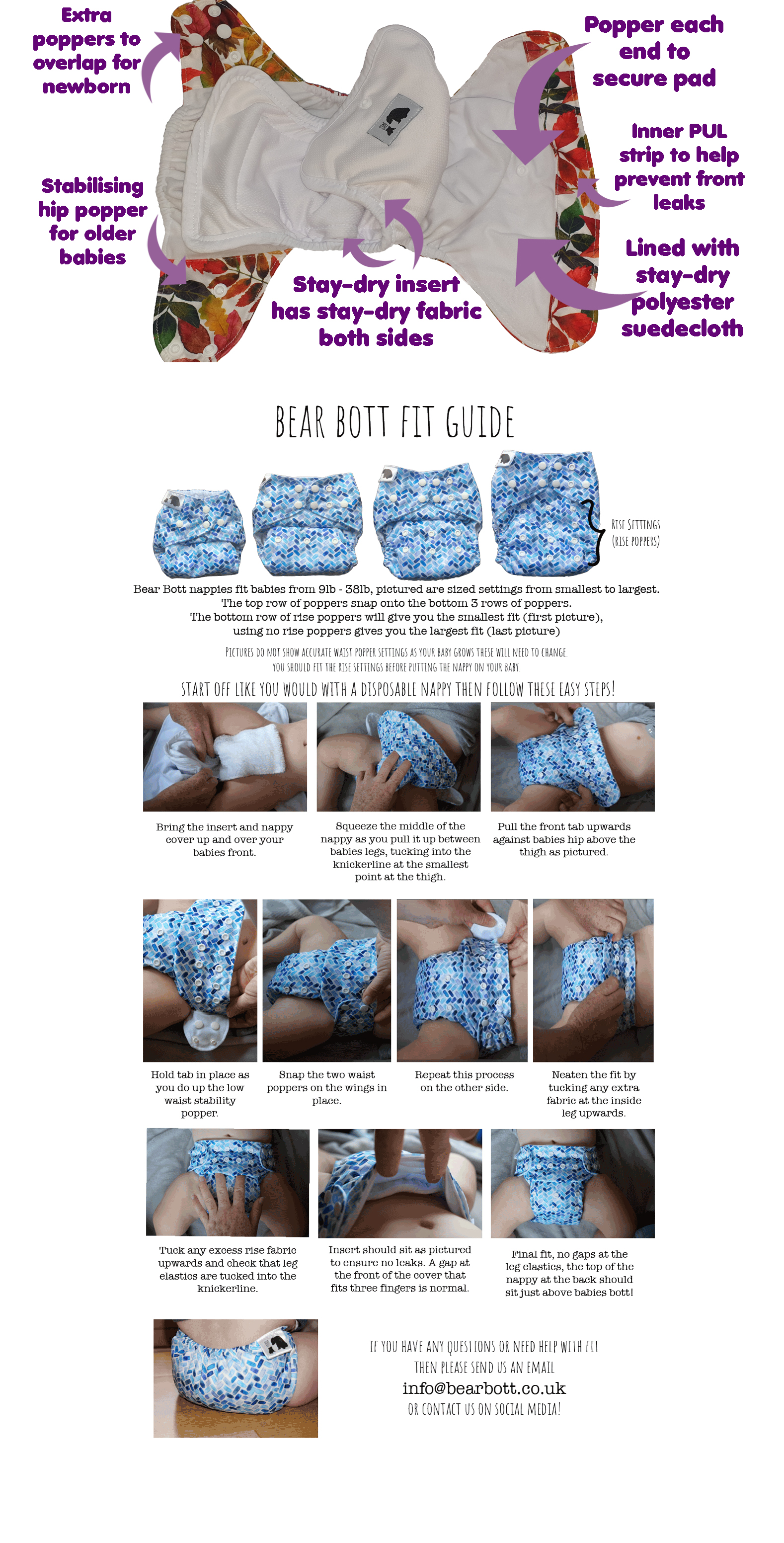 Bear Bott AI2- Bear Bott stay dry insert