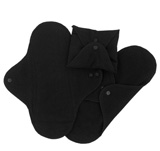 Imse Vimse Organic set of 3 pads - Black